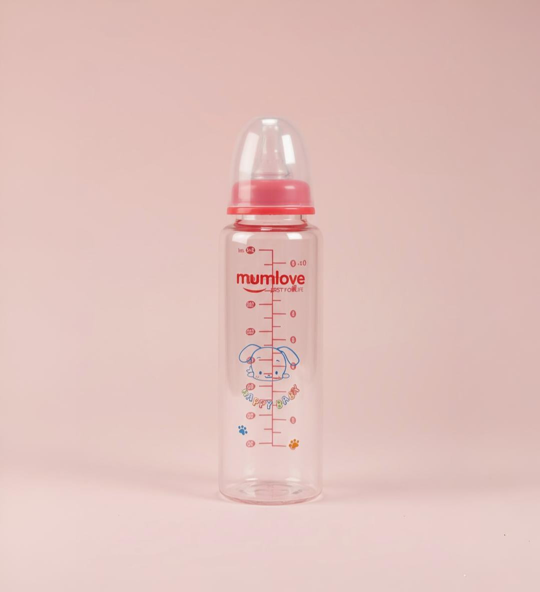 Tetero de vidrio Mumlove 8 OZ Rosa