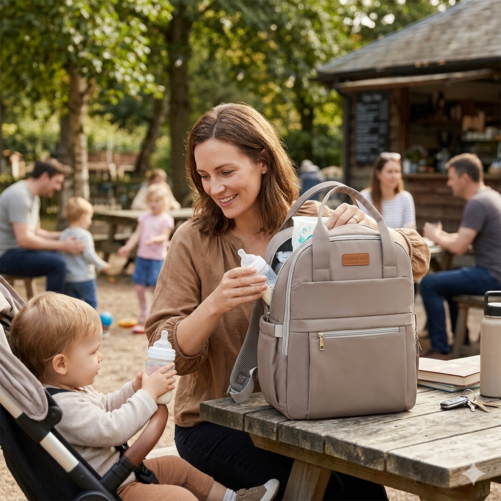 Bolso pañalera elegante