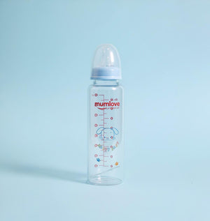 Tetero de vidrio Mumlove 8 OZ Azul