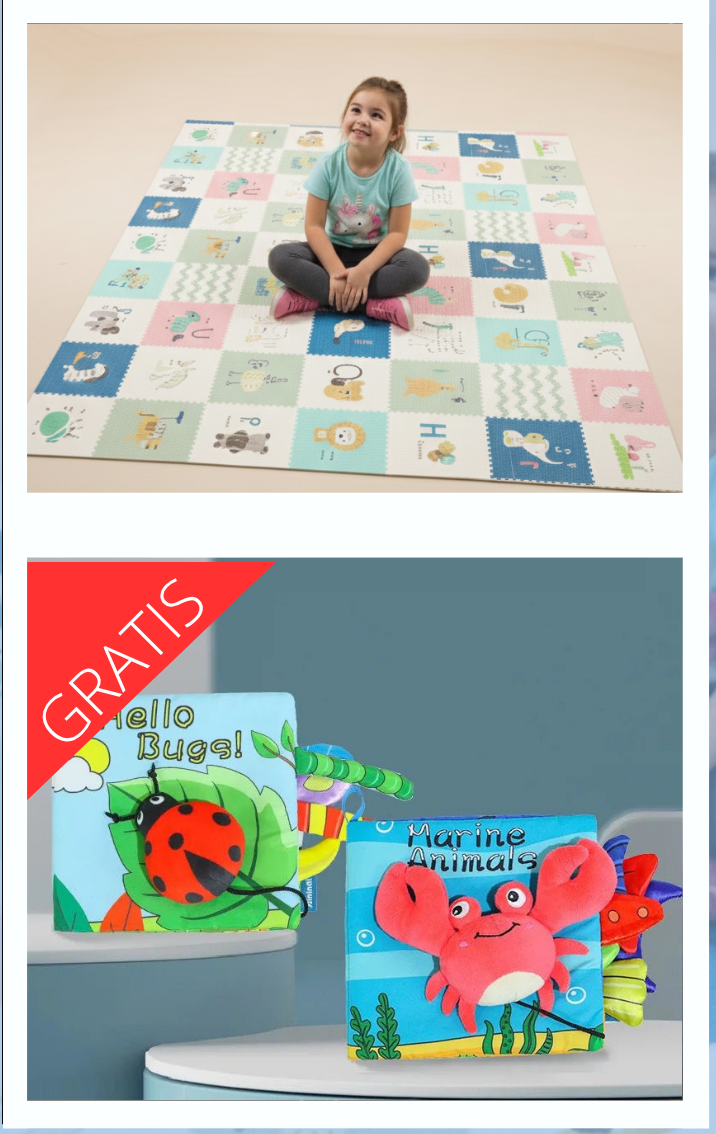 Tapete Plegable Grande + Libro sensorial gratis 1.80 X 2.00