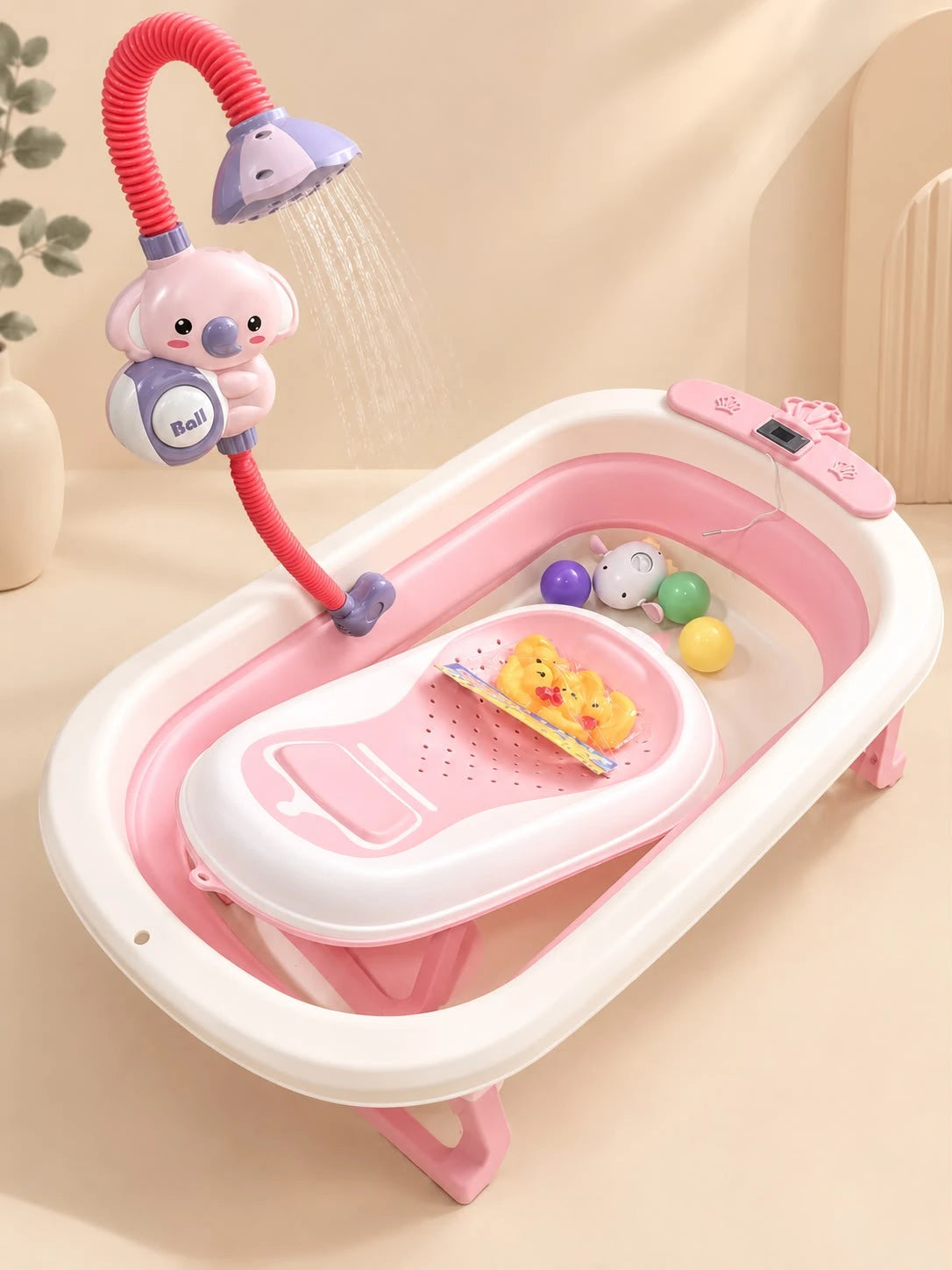Bañera Plegable + ducha +Paticos + Soporte| REF:MK24224-6 Mis angelitos baby